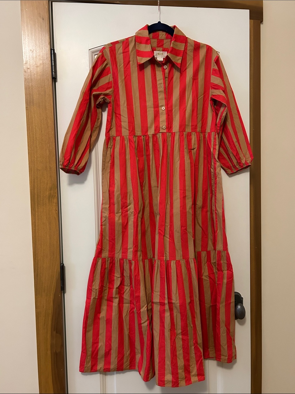 Maeve by Anthropologie The Emma Striped Tiered Maxi Dress